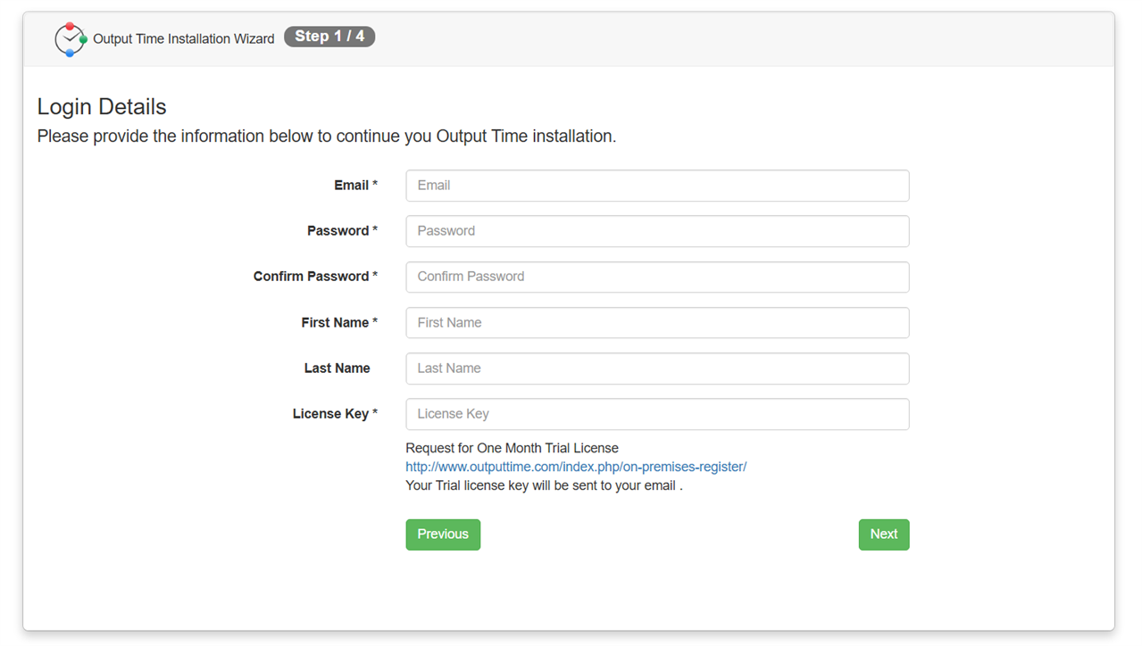 Output Time Windows Web App